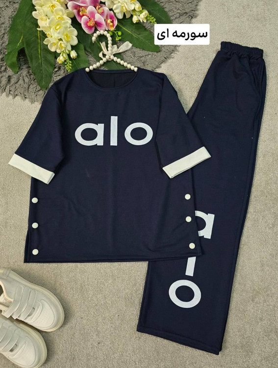 نمای نزدیک تیشرت ست ماهرخ H جنس پنبه گلکسی باکیفیت