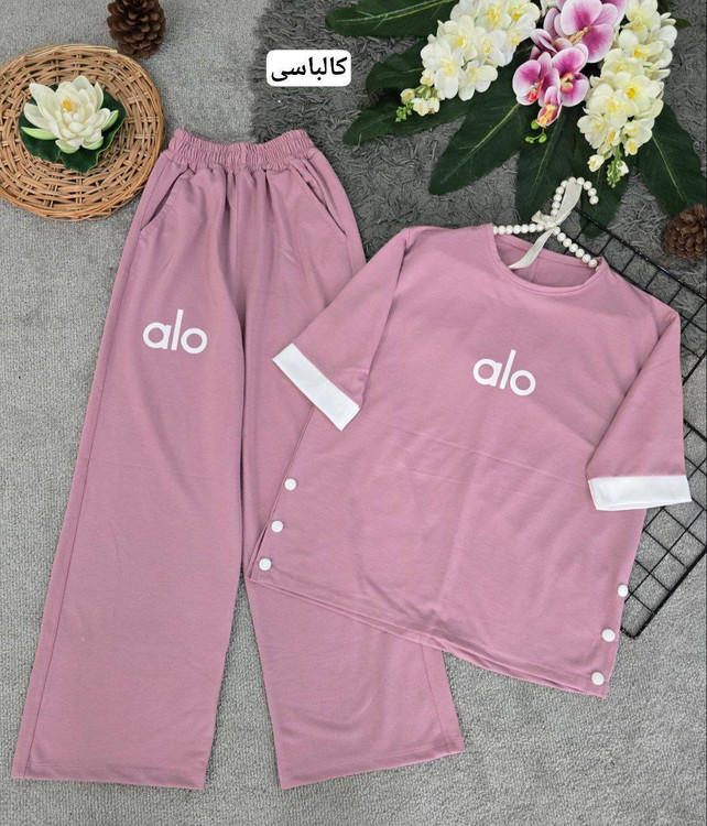 ست ماهرخ H رنگ مشکی تیشرت و شلوار راحتی زنانه