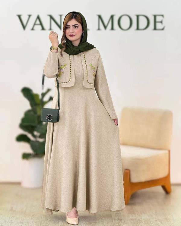 ست سارافون و کت وانیک مدل H جنس شانتون با کیفیت - پوشاک زنانه آروما فشن