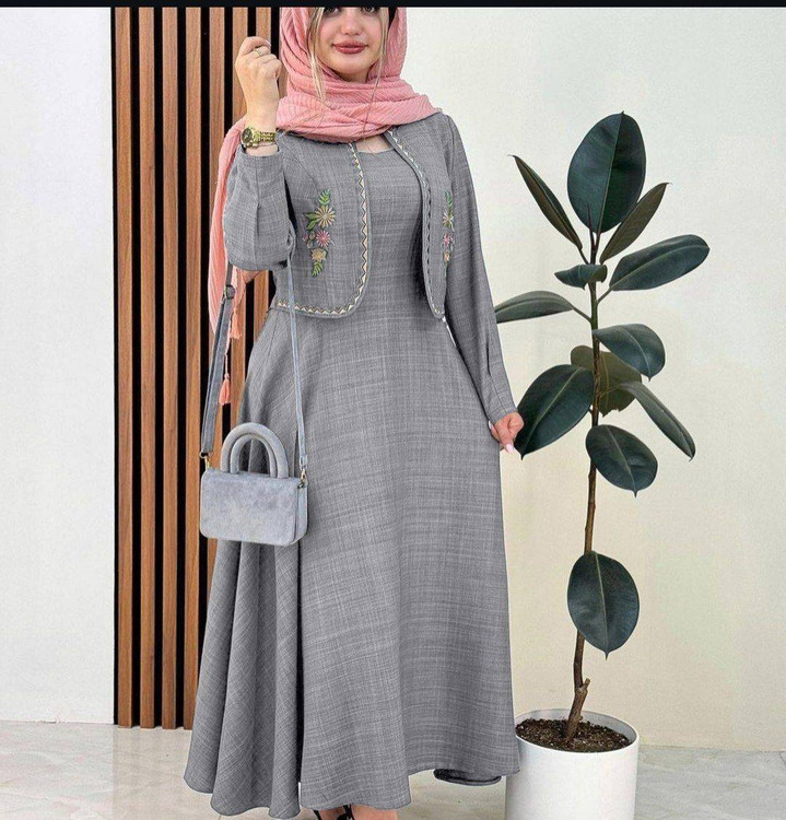 ست سارافون و کت وانیک مدل H رنگ شکلاتی - استایل پاییزی