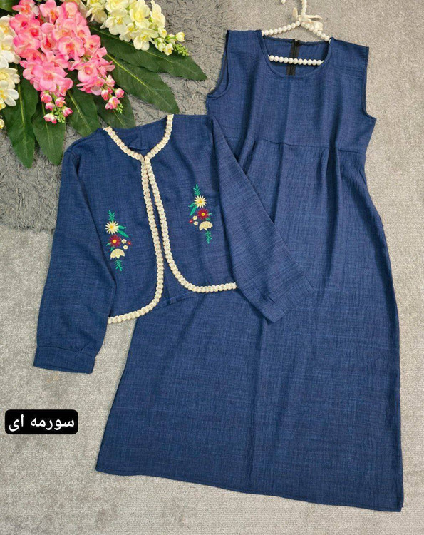 ست سارافون و کت وانیک مدل H رنگ طوسی تیره - طراحی مینیمال