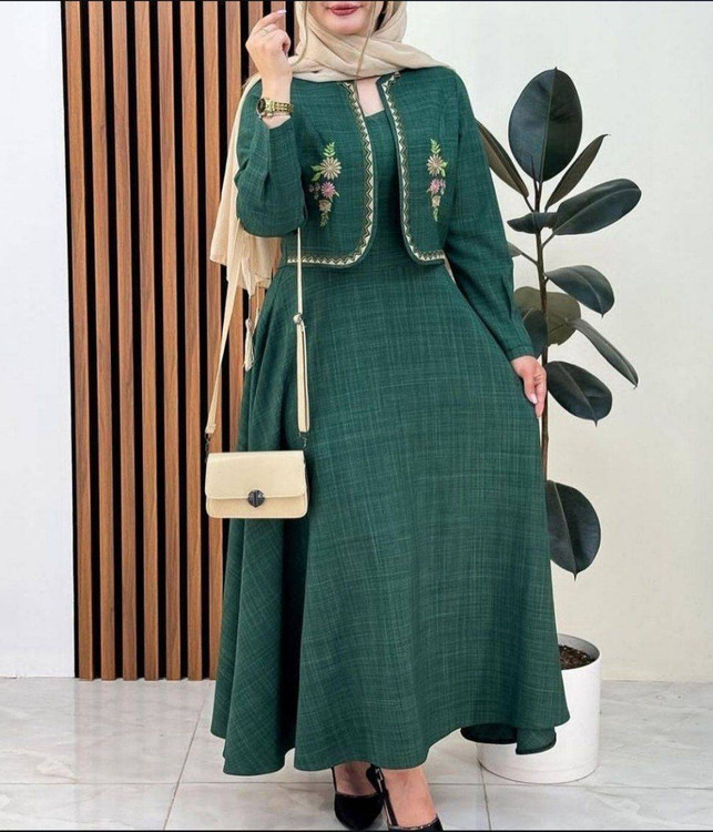 ست سارافون و کت وانیک مدل H رنگ کرم - قیمت عالی آروما فشن