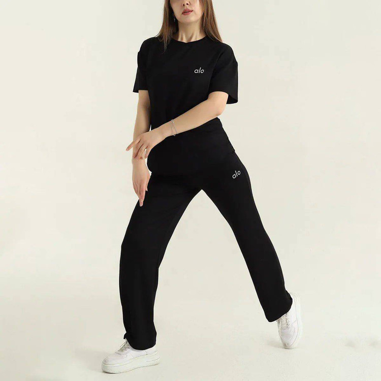 خرید ست الو alo کیفیت پنبه ای عالی آرومافشن قیمت منصفانه مشکی