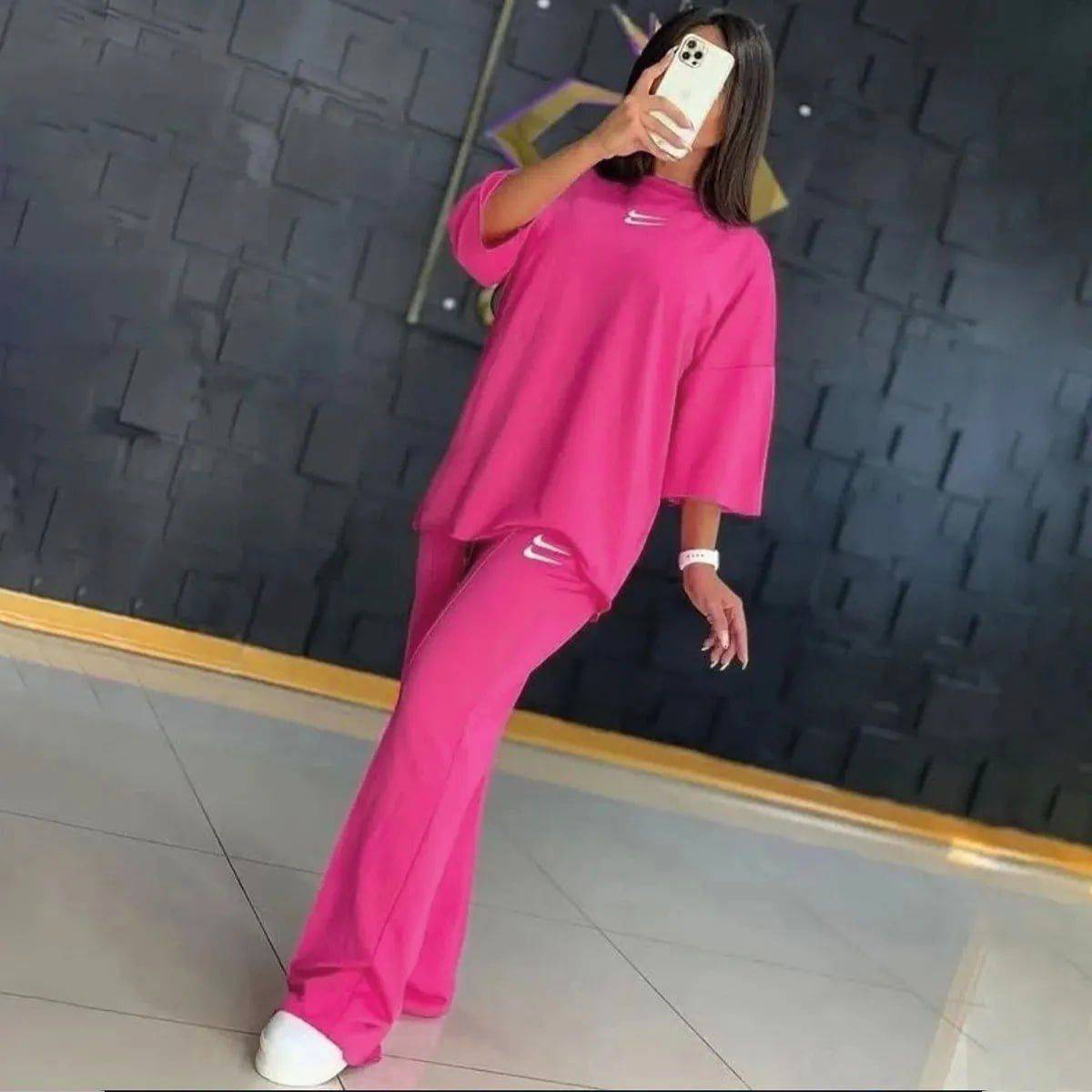 ست دو نایکی H مدل گلکسی - نمای اصلی ست تیشرت و شلوار | آروما فشن