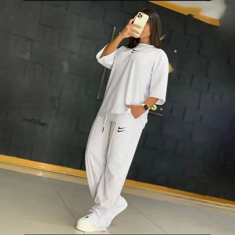 ست دو نایکی H رنگ طوسی - قد تیشرت 70 و شلوار 105 سانت | آروما فشن