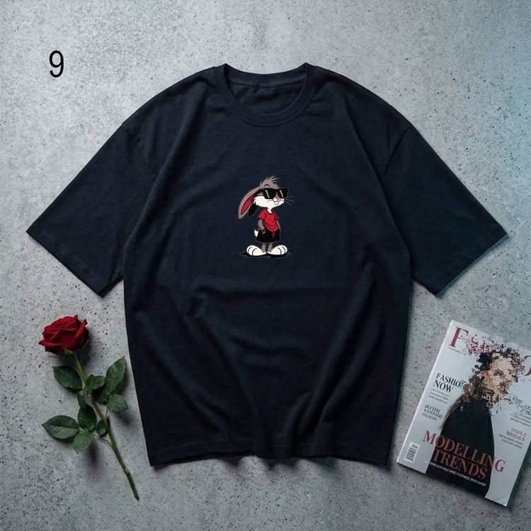 تیشرت اسپرت خرگوش H رنگ زرشکی - نخ پنبه خنک و راحت - ارسال فوری