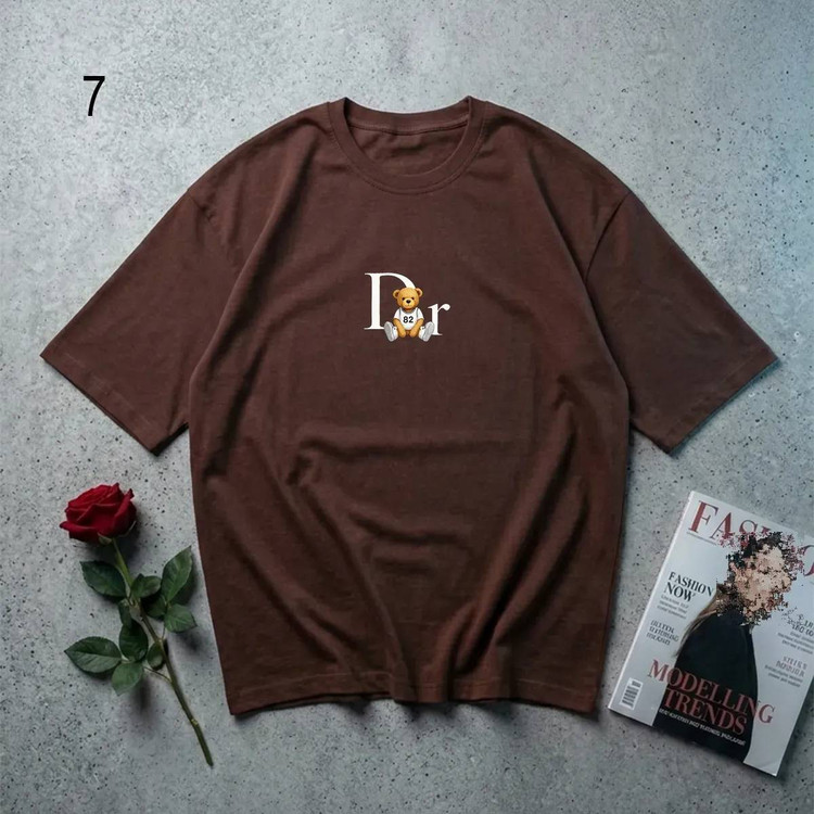 تیشرت دیور طرح خرس رنگ کرم - قیمت مناسب خرید اینترنتی