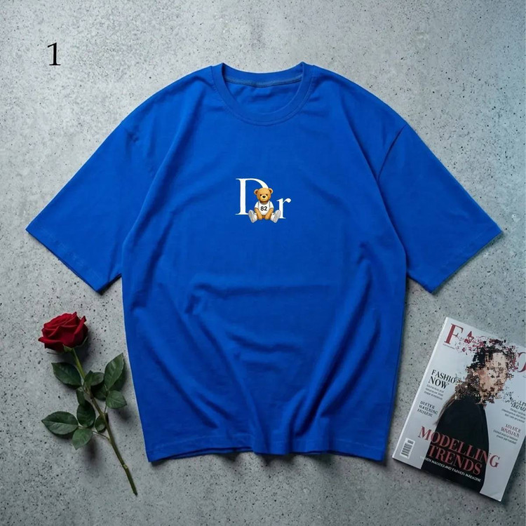 تیشرت دیور طرح خرس رنگ سبز پاستیلی - استایل خاص مردانه