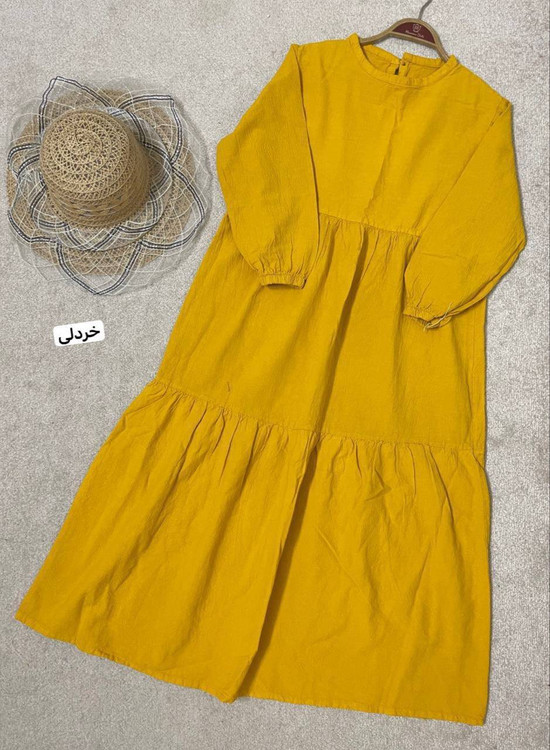 پیراهن پریا F رنگ سبز - پیراهن الیاف بلند زنانه شیک و راحت