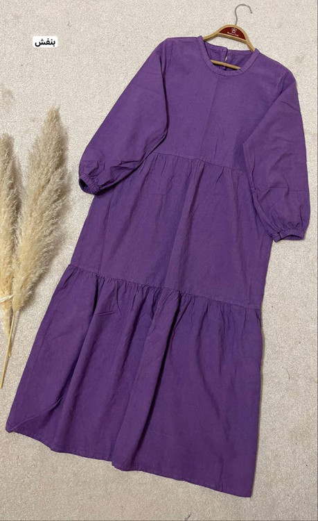 پیراهن پریا F رنگ خردلی - پیراهن بلند زنانه پاییزی و شیک