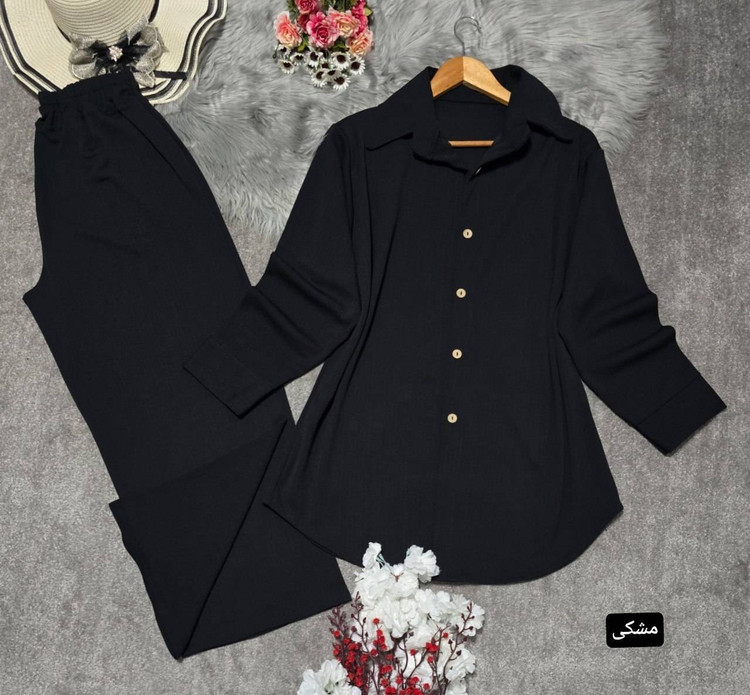 ست مانتو شلوار مراکشی N رنگ سرمهای - فری سایز زنانه با کیفیت تضمینی و ارسال فوری