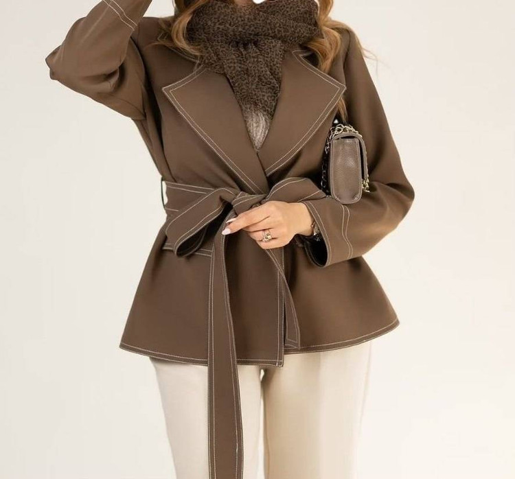 خرید کت و شلوار N بیتا با بهترین کیفیت و بصرفه ترین قیمت آروما فشن رنگ قهوه ای ۳