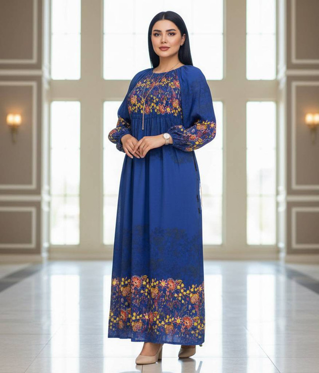 ساحلی حاشیه دار نخ وارداتی مشکی - نمای کامل جلو | آروما فشن