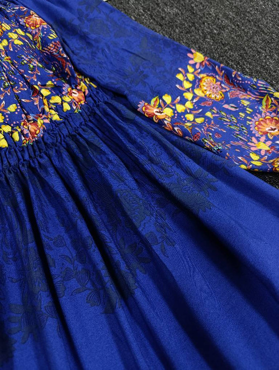 پیراهن ساحلی کالباسی فری سایز - نمای کامل از بغل