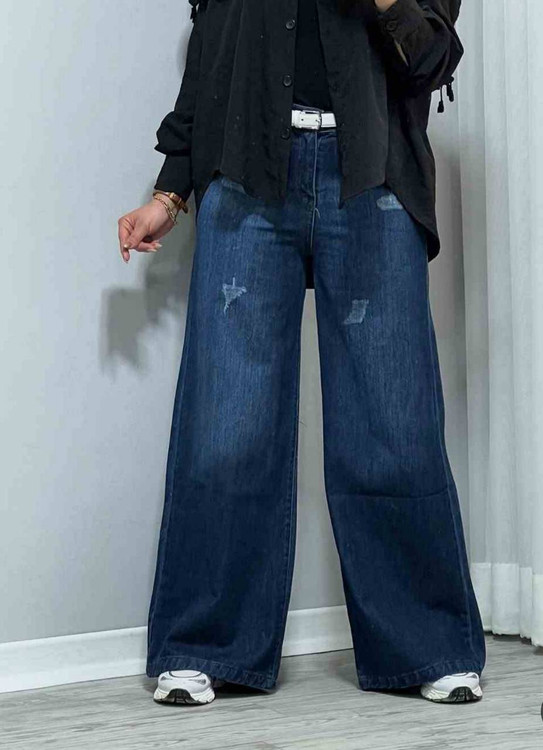 شلوار جین بگ ژوبین کد ۲۳۹ رنگ آبی روشن زنانه مناسب استایل روزمره