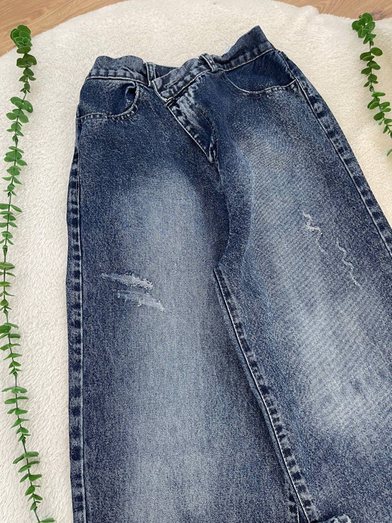 شلوار جین بگ ژوبین کد ۲۴۰ رنگ آبی یخی زنانه با کیفیت تضمینی آروما فشن