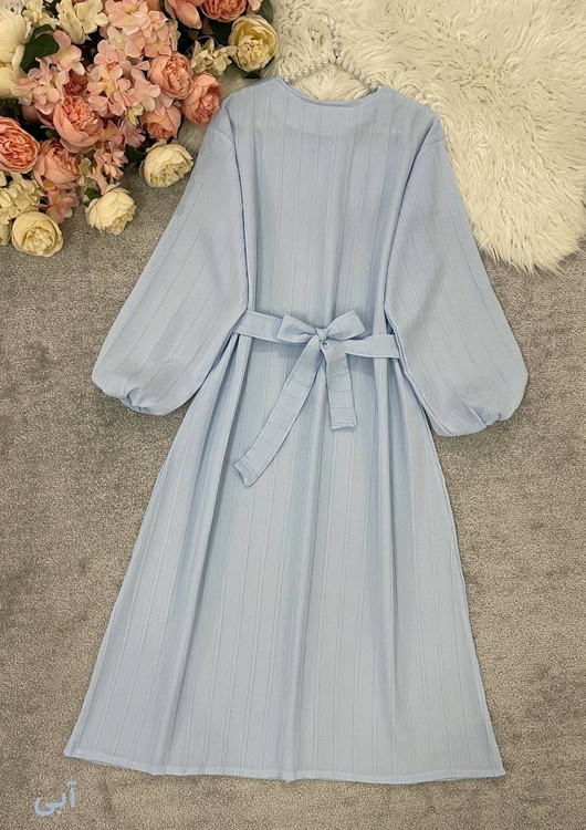 پیراهن بلند جگوار موکا - نمای کامل با قد ۱۲۰ سانتیمتر مناسب بهار و تابستان