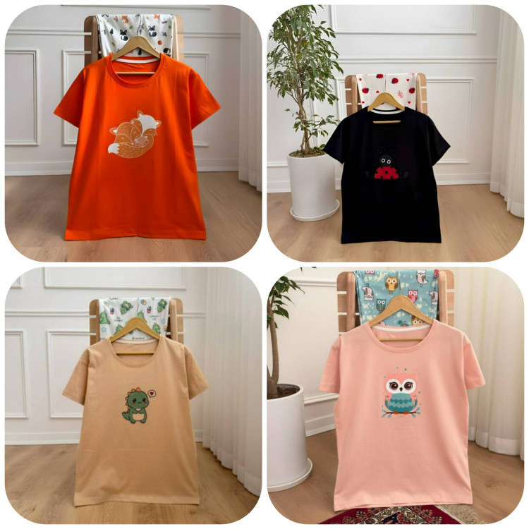 ست تیشرت شلوار کیوت خانگی با طرح عروسکی - آروما فشن