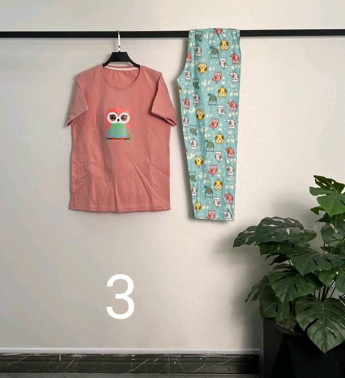 ست تیشرت شلوار کیوت خانگی رنگ ۸ کیفیت تضمینی