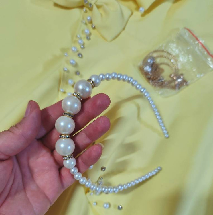 نمای جلو ست چهارتیکه ناز F - شومیز شلوار تل و گردنبند