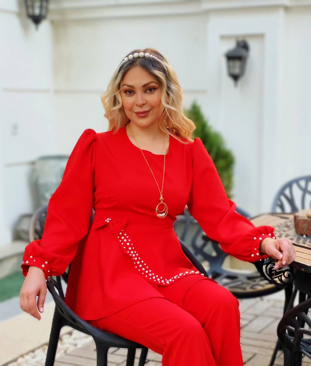 تل مرواریدی ست ناز F - اکسسوری زیبا و شیک