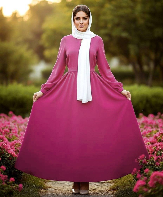 نمای نزدیک پارچه پیراهن تینا - جنس مرغوب و لطیف