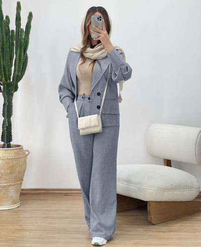 کت شلوار شانتون H صوفیا - ست کت و شلوار زنانه مجلسی و اداری