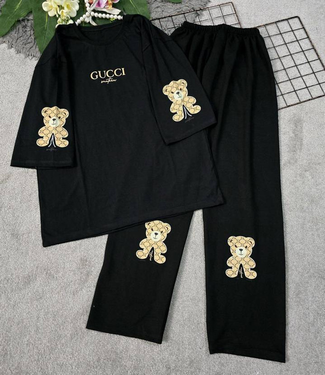 نمای جلو ست کاستر H - تیشرت پنبهای طرح خرس