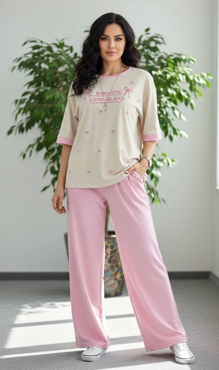 نمای کامل ست دو تیکه پاپیون - خرید ست زنانه