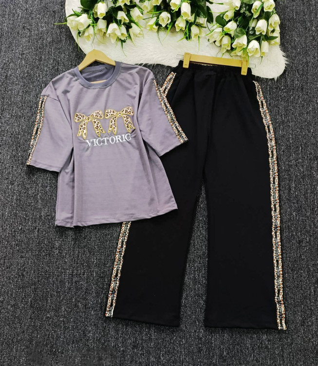 نمای کامل ست دبل پاپیون پلنگی - خرید ست زنانه