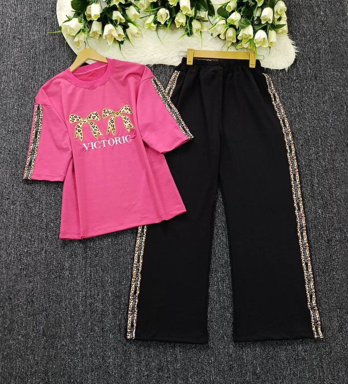 ست دبل پاپیون پلنگی نمای کامل پشت - استایل لوکس