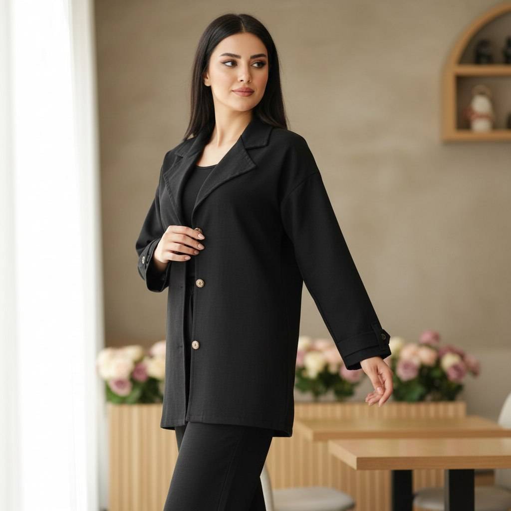 شلوار ست کت شلوار 198 نمای جلو - راسته و خوش دوخت