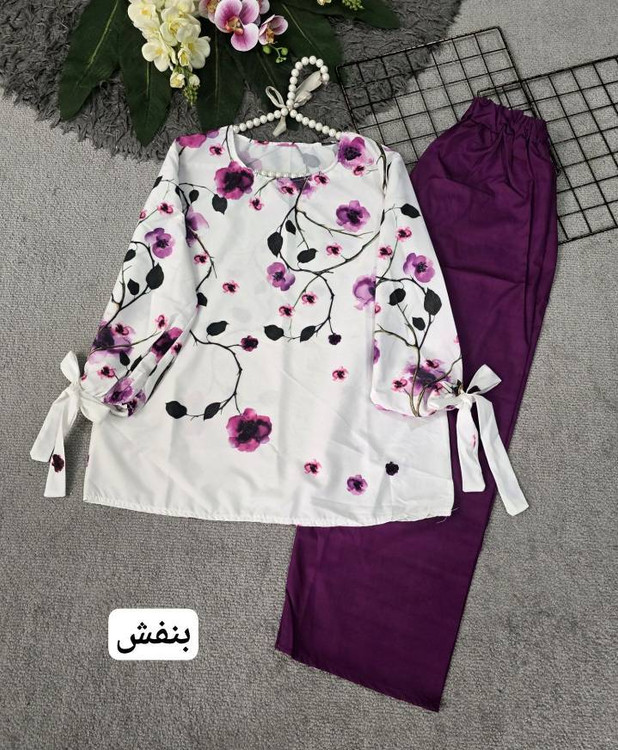 ست شکوفه H نمای کامل پشت - خرید ست زنانه آروما فشن