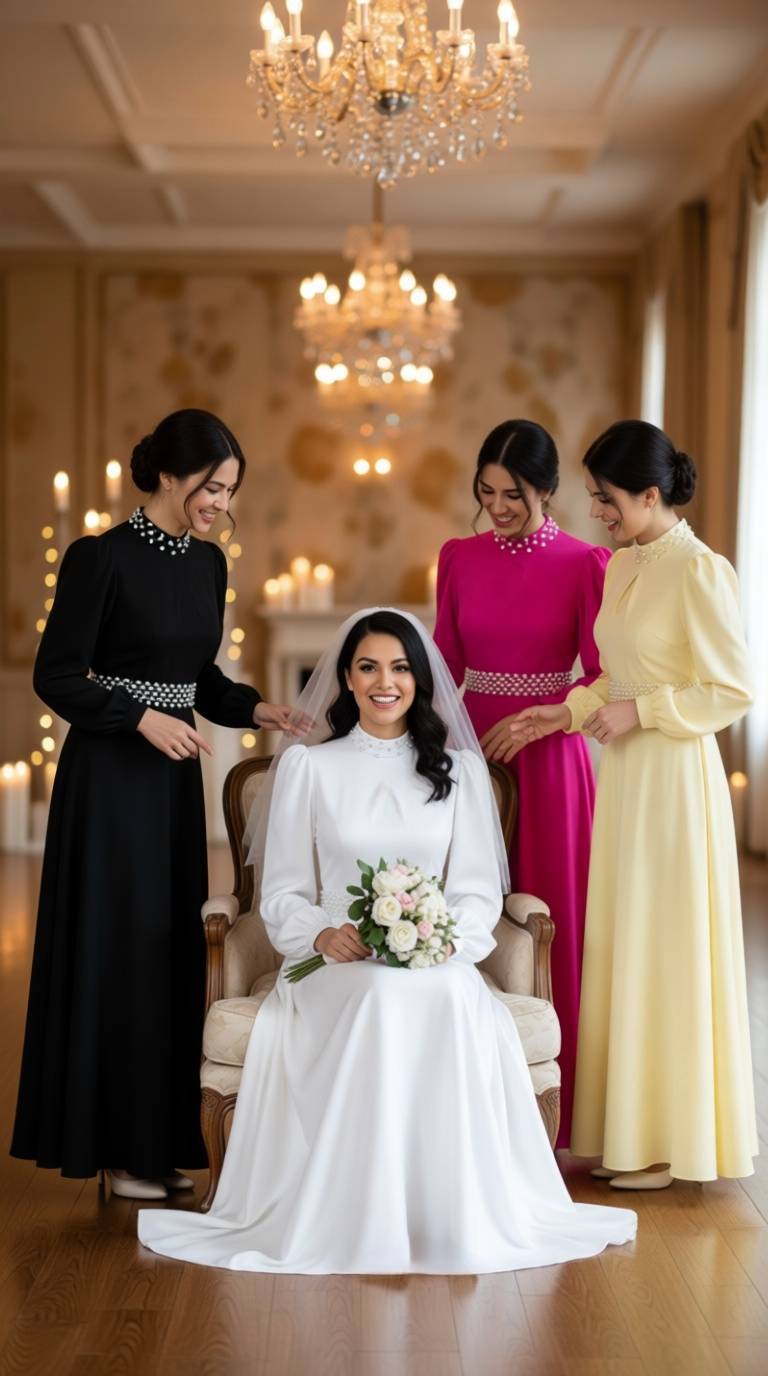 پیراهن تینا مرواریدی کامت زنانه مجلسی نمای پشت