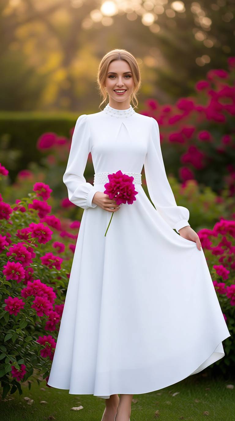 پیراهن تینا مرواریدی کامت زنانه مجلسی نمای جلو