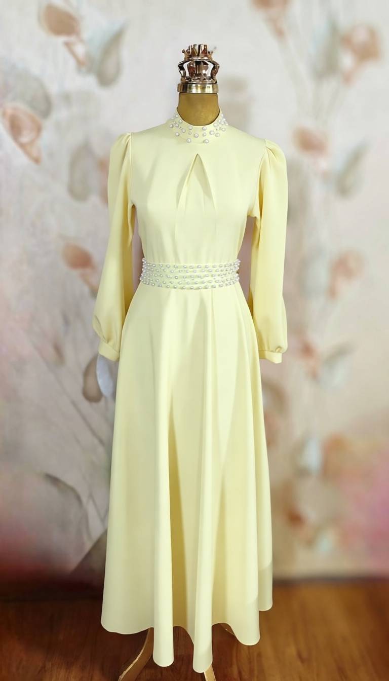 پیراهن تینا مرواریدی کامت زنانه مجلسی نمای نزدیک