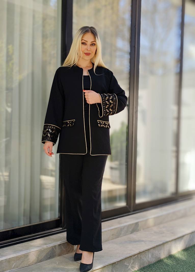 کت و شلوار مجلسی ماهین مخمل سوزن دوزی هندی