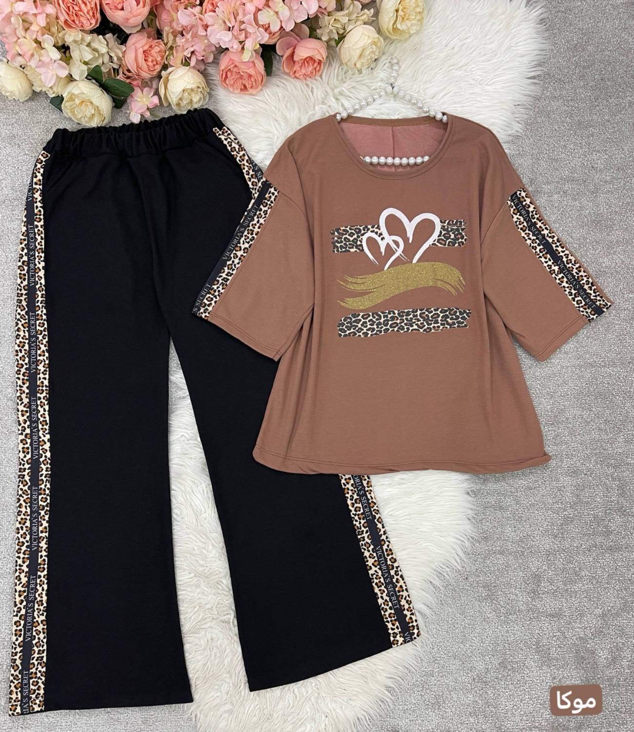 تیشرت شلوار شاین پلنگی F