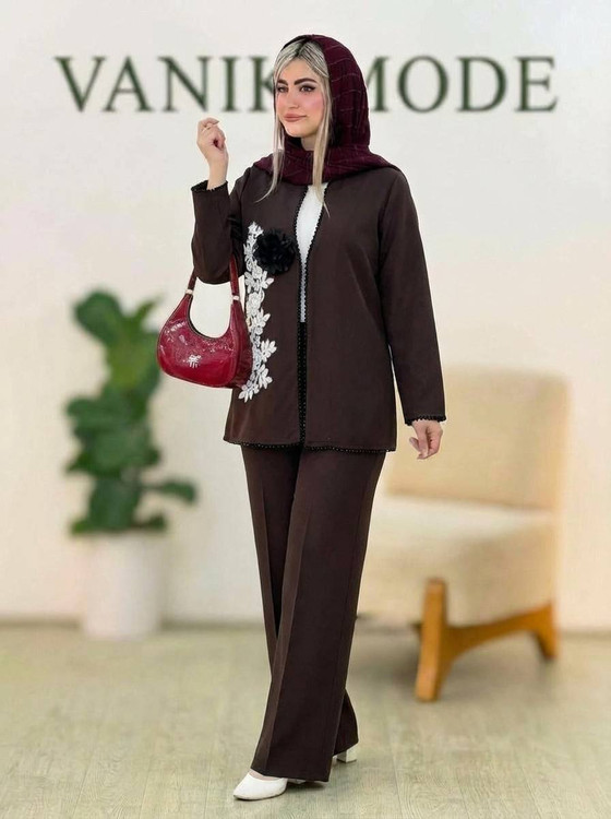 کت و شلوار زنانه مدل دیبا F - طراحی مجلسی - آروما فشن