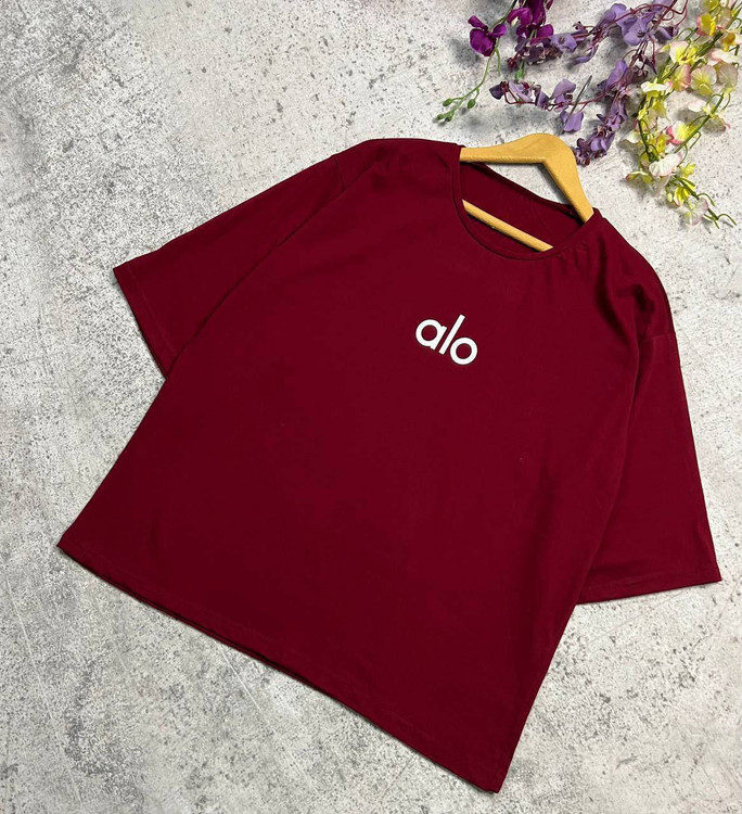 تیشرت زنانه مدل alo جنس پنبه اعلا N - طرح مدرن - آروما فشن