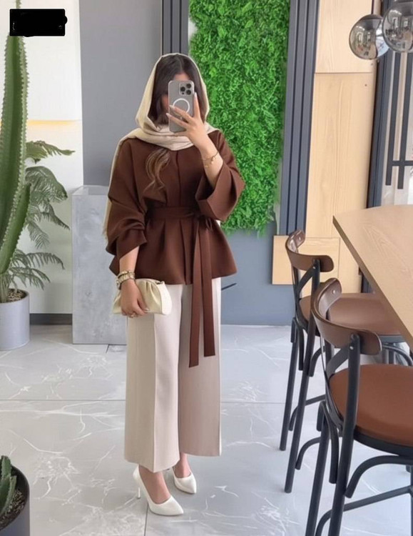 مانتو شلوار زنانه مدل شینیا - طراحی شیک - آروما فشن