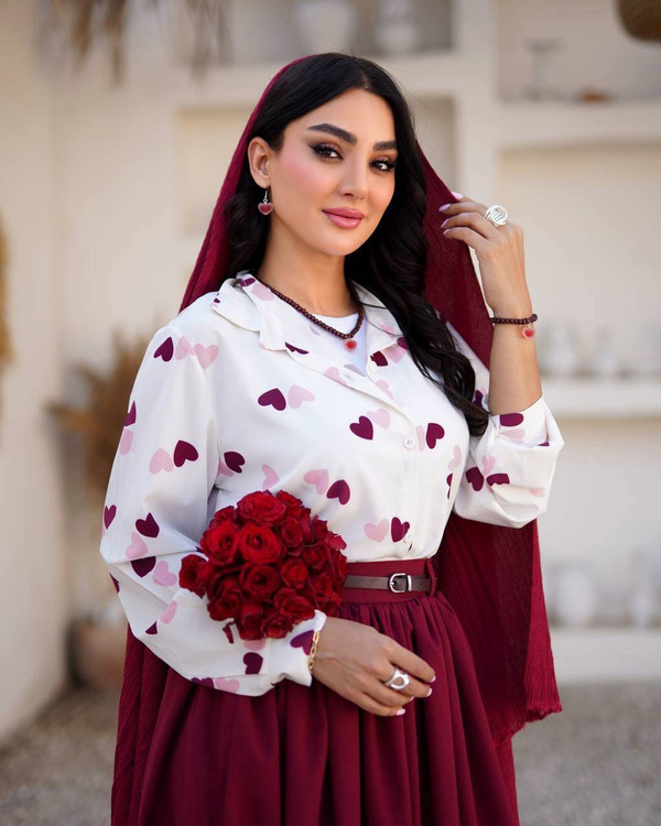 ست قلب F زنانه ۳ تیکه نمای بغل - آروما فشن