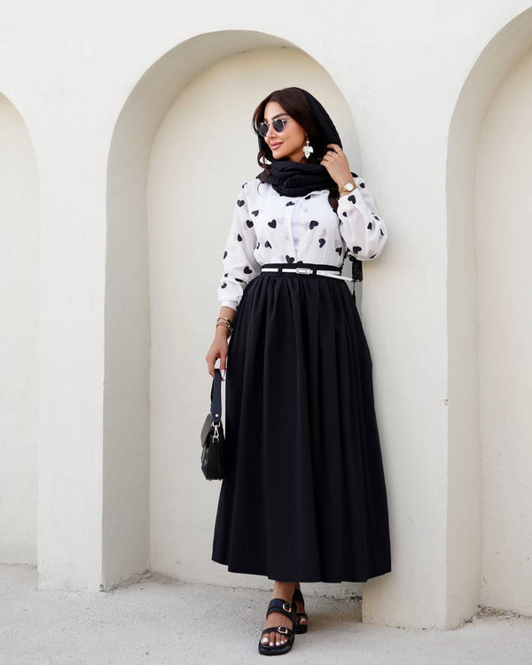 ست قلب F زنانه استایل کامل با کمربند - آروما فشن