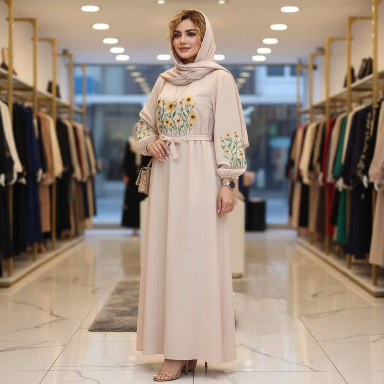 کفتان زنانه مدل آروشا گلدوزی شده F جنس بابوس درجه ۱ - تصویر 7