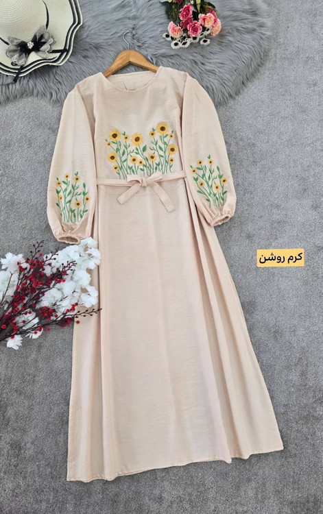 کفتان زنانه مدل آروشا گلدوزی شده F جنس بابوس درجه ۱ - تصویر 8