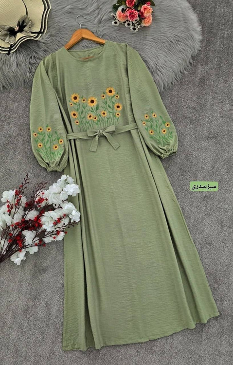 کفتان زنانه مدل آروشا گلدوزی شده F جنس بابوس درجه ۱ - تصویر 10