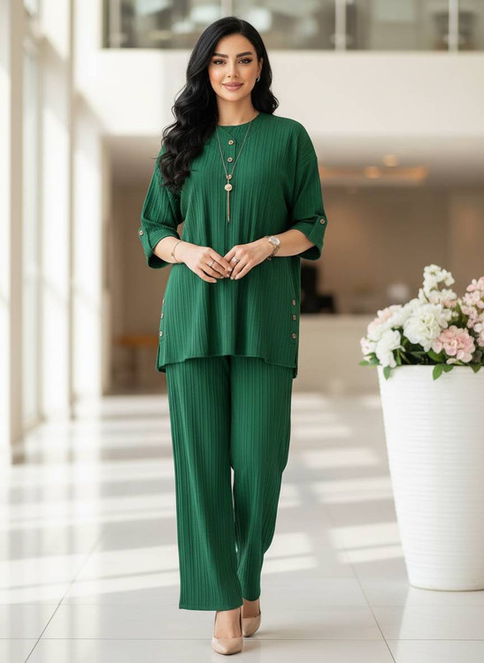 ست شومیز شلوار زنانه مدل ۳ دکمهF جنس آیوا درجه ۱ - پوشاک زنانه (مانتو، شومیز، شلوار، سارافون) 👗