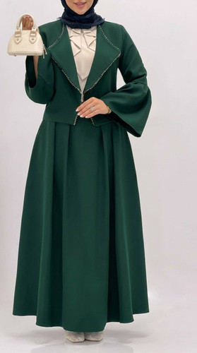 کت دامن زنانه مدل درخشان جنس مازراتی خرجکار کریستال Fدرجه 1 - کت و دامن زنانه👗