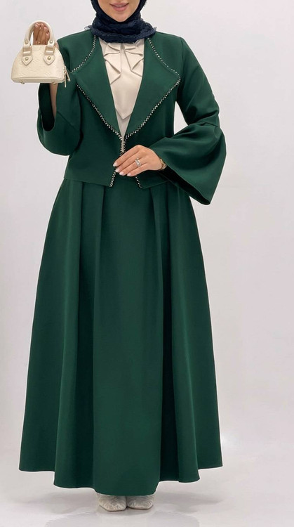 کت دامن زنانه مدل درخشان جنس مازراتی خرجکار کریستال Fدرجه 1 - کت و دامن زنانه👗