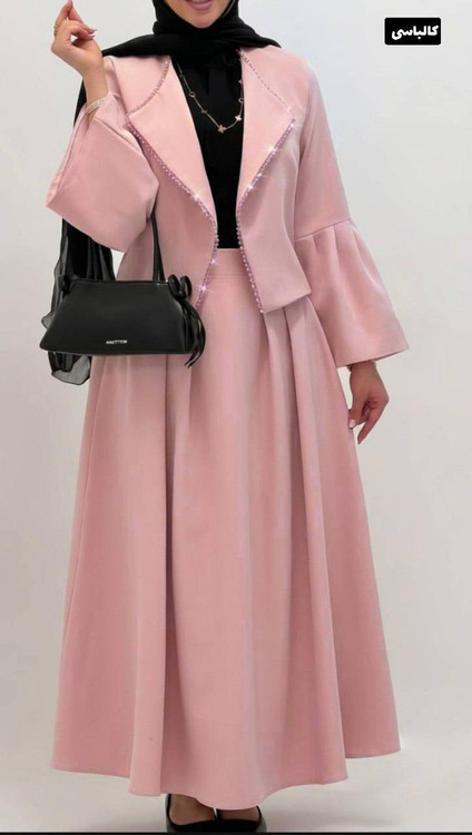 کت دامن زنانه مدل درخشان جنس مازراتی خرجکار کریستال Fدرجه 1 - کت و دامن زنانه👗